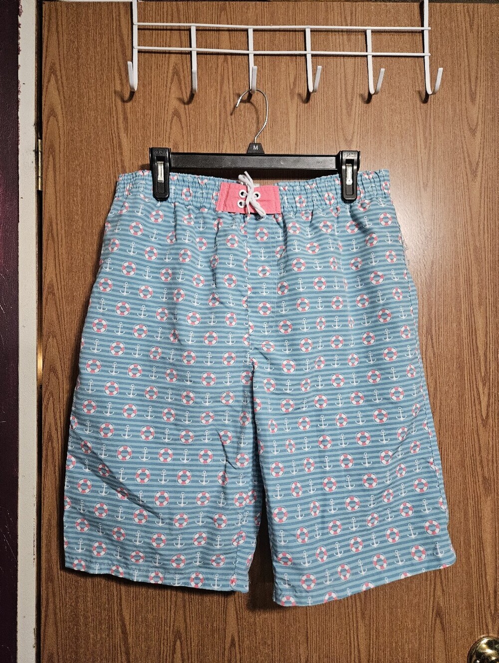 Kona Swim Boys 18/20husky Anchor And Buoy Drawstring Swim Shorts With Lining!